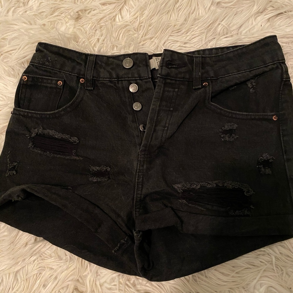 Forever 21 black denim shorts - high rise